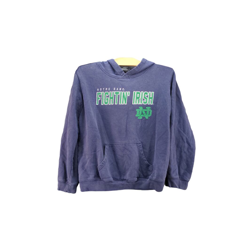 Boys Youth Gen2 Notre Dame Fighting Irish Hoodie Sweatshirt Size L Blue